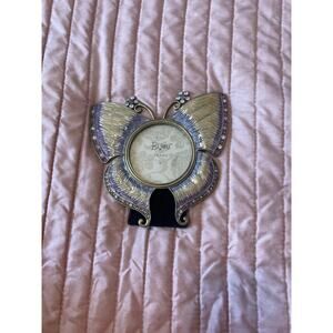 purple and cream butterfly 2 1/2" x 2 1/2" frame